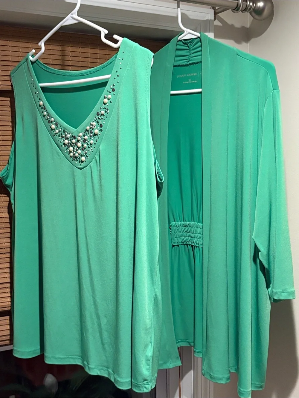 Susan Graver 1X Tank and Cardigan Set